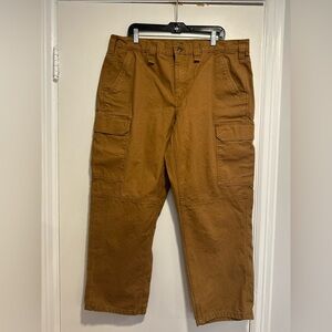 Brahma Men’s 40x30 Duck Brown Canvas Cargo Workwear Carpenter Work Pants.